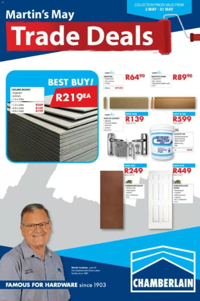 Chamberlain catalogue in Roodepoort | sale | 2024/05/07 - 2024/05/31