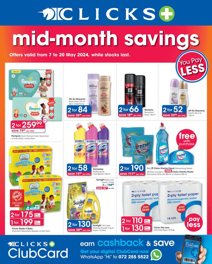 Clicks catalogue in Grahamstown | sale | 2024/05/08 - 2024/05/20