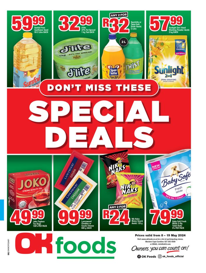 OK Foods catalogue in Cape Town | OK Foods weekly specials 8 - 19 May | 2024/05/08 - 2024/05/19