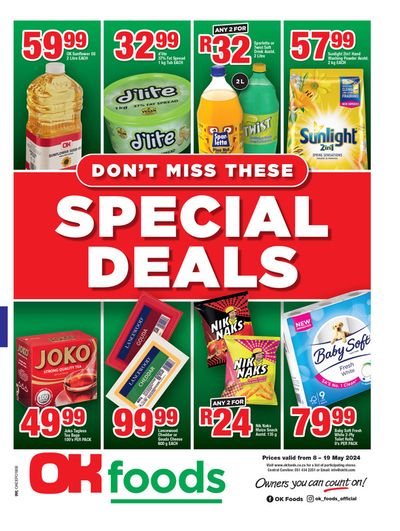 Groceries offers in Kakamas | OK Foods weekly specials in OK Foods | 2024/05/08 - 2024/05/19