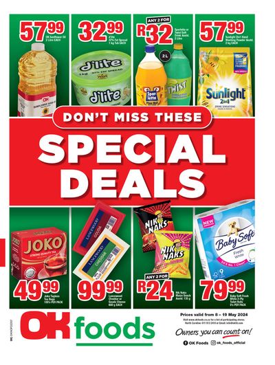 Groceries offers in Secunda | OK Foods weekly specials in OK Foods | 2024/05/08 - 2024/05/19