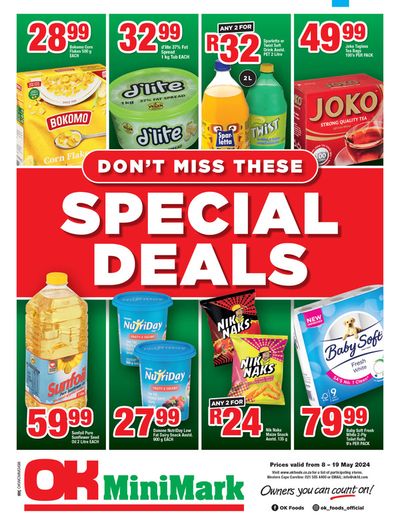 Groceries offers in Tulbagh | OK MiniMark weekly specials in OK MiniMark | 2024/05/08 - 2024/05/19