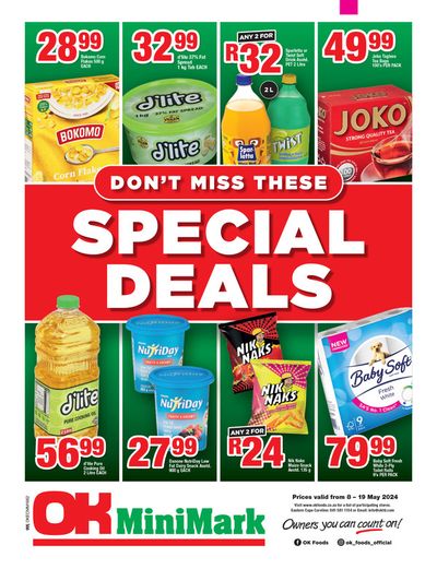 Groceries offers in Gonubie | OK MiniMark weekly specials in OK MiniMark | 2024/05/08 - 2024/05/19