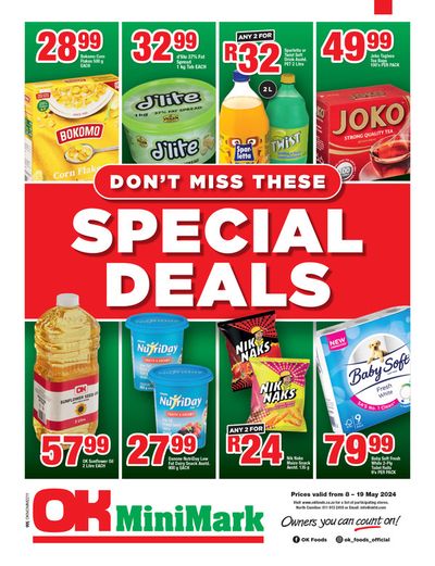Groceries offers in Bronkhorstspruit | OK MiniMark weekly specials in OK MiniMark | 2024/05/08 - 2024/05/19