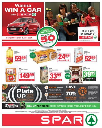Groceries offers in Tulbagh | Store Specials 08 - 21 May in Spar | 2024/05/08 - 2024/05/21