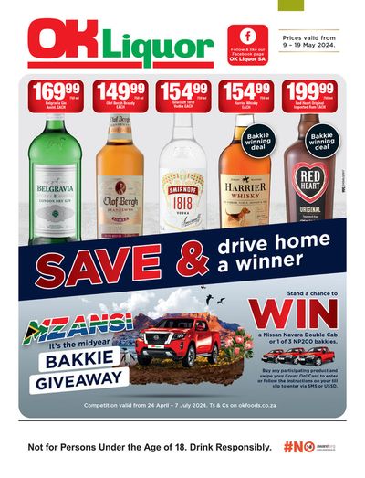 Groceries offers in Izingolweni | OK Liquor weekly specials in OK Liquor | 2024/05/09 - 2024/05/19