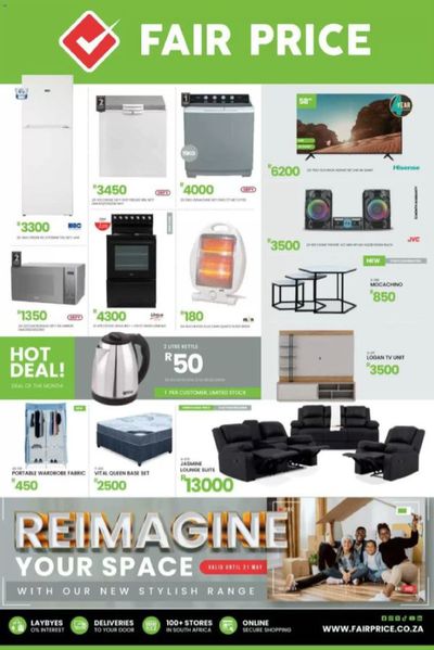 Home & Furniture offers in Bloemfontein | sale in Fair Price | 2024/05/08 - 2024/05/31