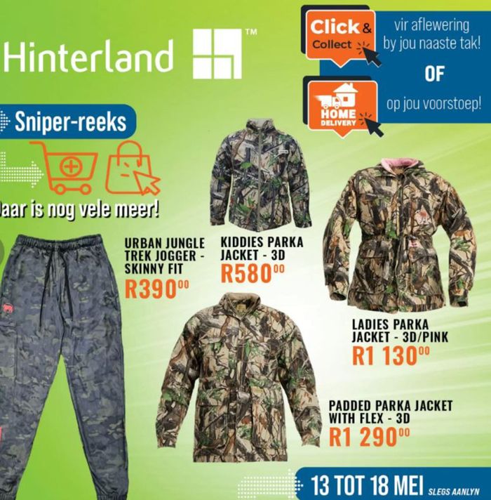 Hinterland catalogue in Wesselsbron | sale | 2024/05/13 - 2024/05/18