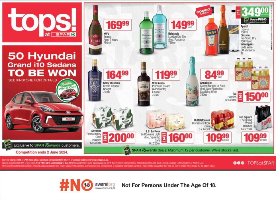 Tops Spar catalogue in Pretoria | Spar Tops Specials | 2024/05/10 - 2024/06/02