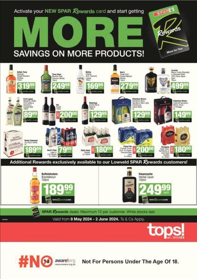 Groceries offers in Sabie | Spar Tops Specials in Tops Spar | 2024/05/10 - 2024/06/02