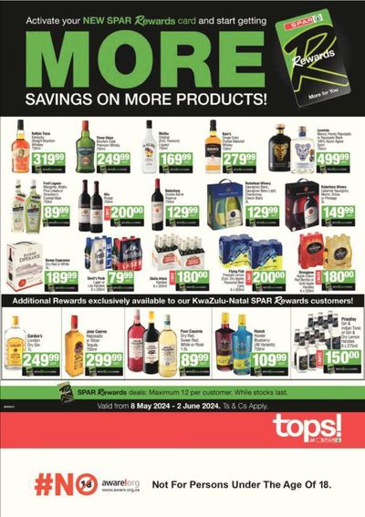 Tops Spar catalogue in Durban | Spar Tops Specials | 2024/05/10 - 2024/06/02