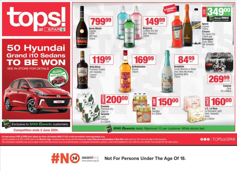 Tops Spar catalogue in Vredendal | Spar Tops Specials | 2024/05/10 - 2024/06/02