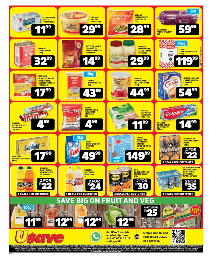 Usave catalogue in Hennenman | Usave weekly specials | 2024/05/13 - 2024/05/19