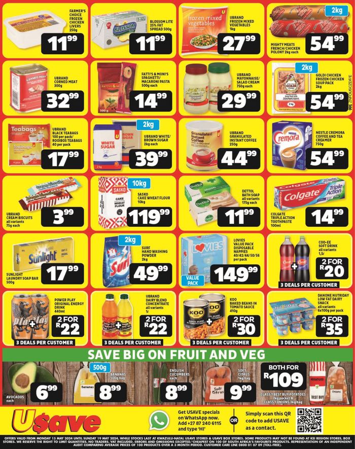 Usave catalogue in Mthatha | Usave Mid Month Leaflet KwaZulu-Natal 13 - 19 May 2024 | 2024/05/13 - 2024/05/19