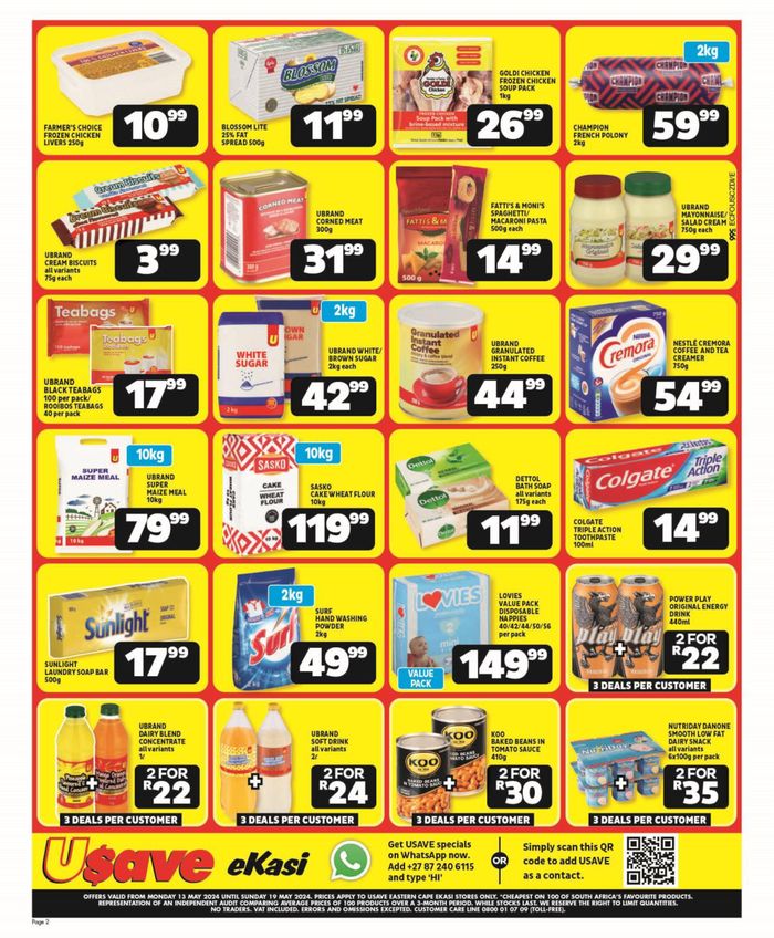 Usave catalogue in Middelburg (Mpumalanga) | Usave Mid Month Leaflet Eastern Cape 13 - 19 May 2024 | 2024/05/13 - 2024/05/19