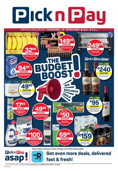Groceries offers in Stutterheim | Pick n Pay weekly specials in Pick n Pay | 2024/05/13 - 2024/05/19