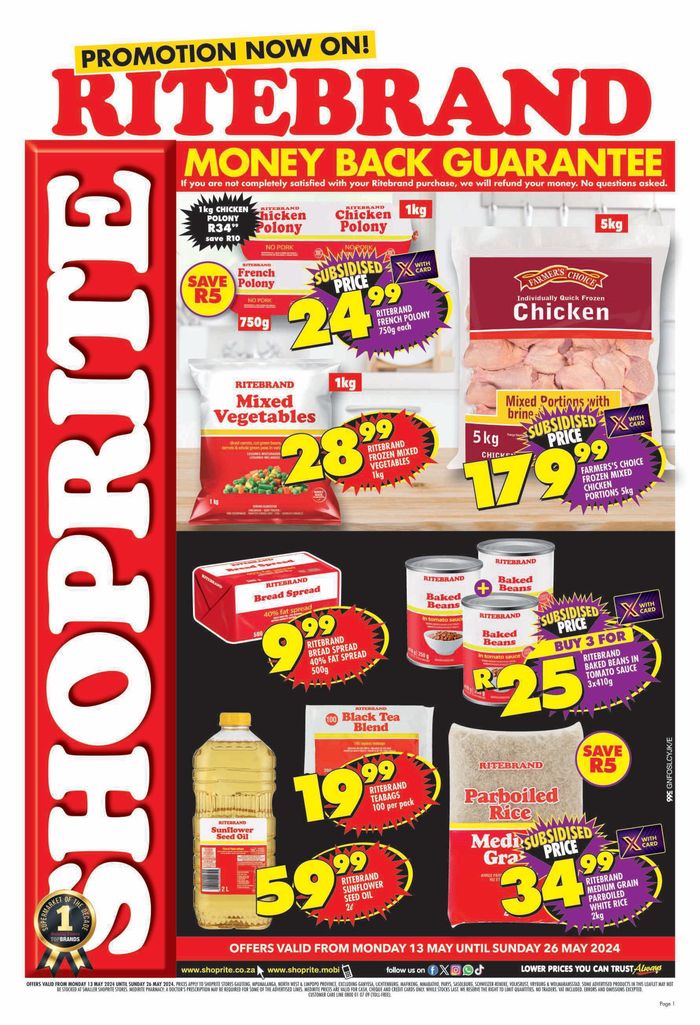 Shoprite catalogue in Burgersfort | Shoprite Low Price Savings Gauteng 13 May - 26 May | 2024/05/13 - 2024/05/26