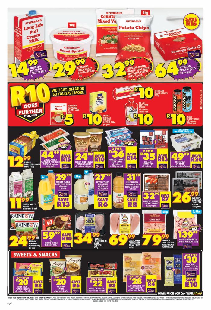 Shoprite catalogue in Rustenburg | Shoprite Low Price Savings Gauteng 13 May - 26 May | 2024/05/13 - 2024/05/26