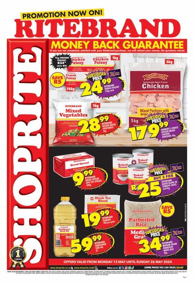Groceries offers in Nelspruit | Shoprite Low Price Savings Gauteng 13 May - 26 May in Shoprite | 2024/05/13 - 2024/05/26