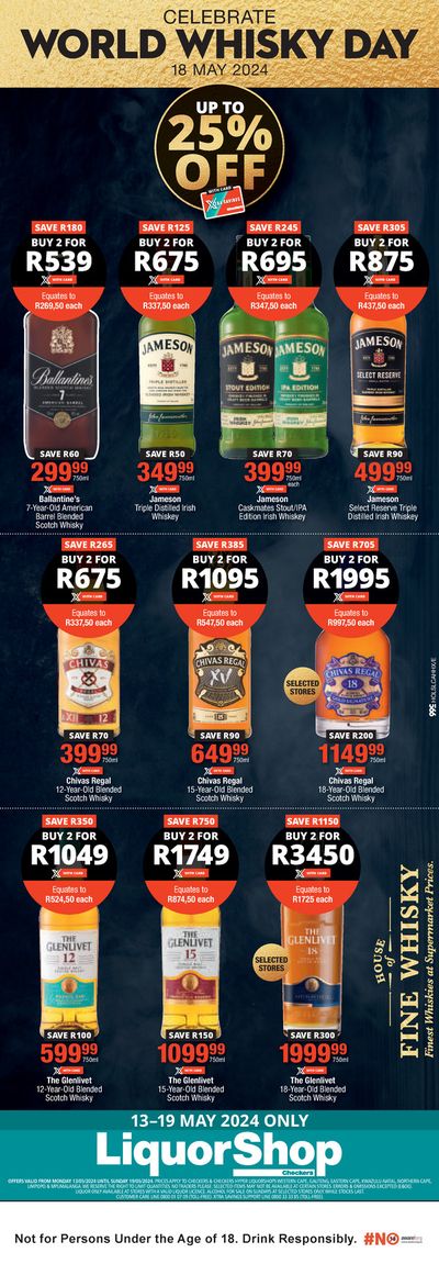 Checkers Liquor Shop catalogue in Bloemfontein | sale | 2024/05/13 - 2024/05/19