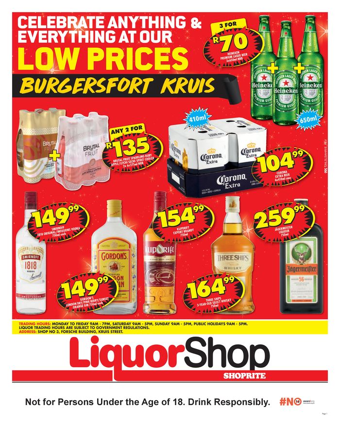 Shoprite LiquorShop catalogue in Pretoria | Shoprite LiquorShop weekly specials | 2024/05/14 - 2024/05/26