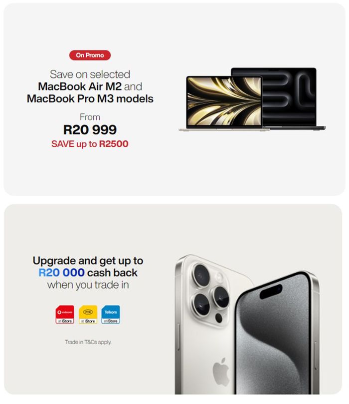 iStore catalogue in Kempton Park | Save on selected MacBook up to R2500 | 2024/05/14 - 2024/05/28