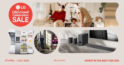 Electronics & Home Appliances offers | LG Life's Good celebration sale in Tafelberg Furnishers | 2024/05/14 - 2024/07/01