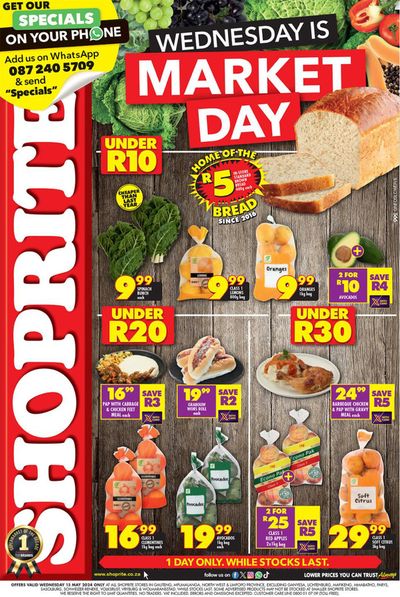 Shoprite catalogue in Middelburg (Mpumalanga) | Shoprite Market Day Deals | 2024/05/15 - 2024/05/15