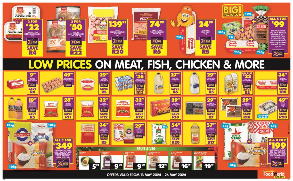 Shoprite catalogue in Elliot | FoodWorld Low Price Savings Korsten  | 2024/05/15 - 2024/05/26