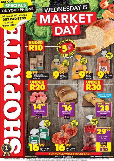 Shoprite catalogue in Mtubatuba | Shoprite Market Day Deals  | 2024/05/15 - 2024/05/15