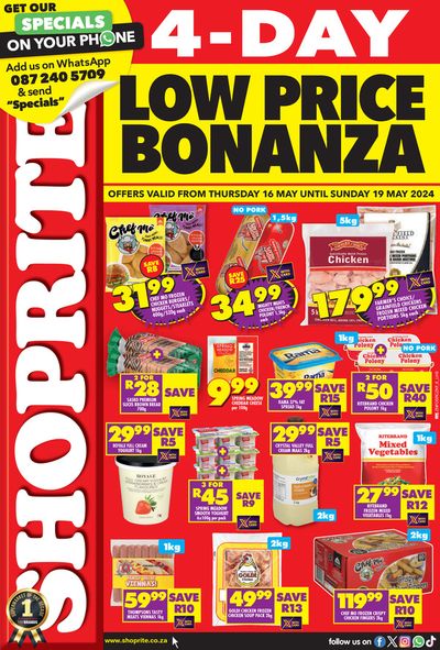 Shoprite catalogue in Mount Frere | Shoprite weekly specials | 2024/05/16 - 2024/05/19