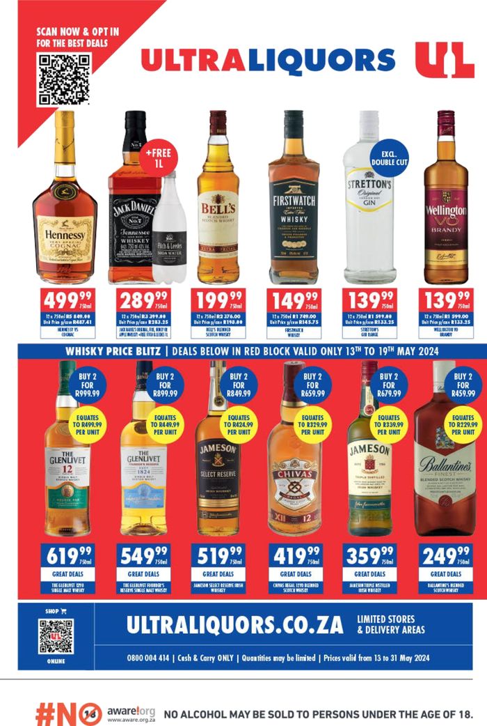 Ultra Liquors catalogue in Middelburg (Mpumalanga) | May Broadsheet Deals | 2024/05/16 - 2024/05/31