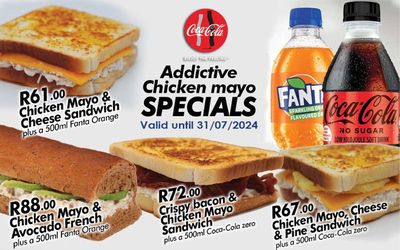 Restaurants offers in Pretoria | Specials in Sandwich Baron | 2024/05/16 - 2024/07/31