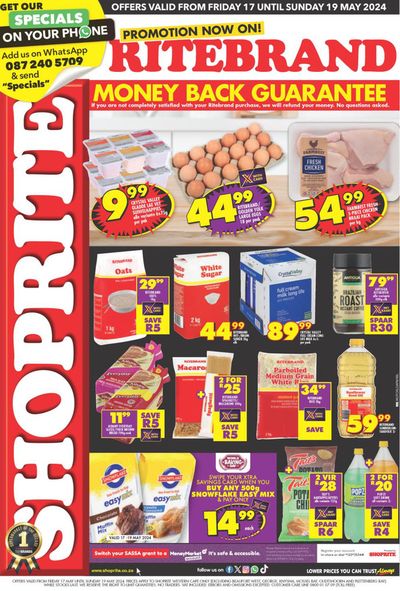 Groceries offers in Clanwilliam | Shoprite Low Price Savings WC  in Shoprite | 2024/05/17 - 2024/05/19