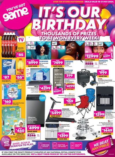 Electronics & Home Appliances offers in Verulam | Leaflets Game in Game | 2024/05/20 - 2024/05/31