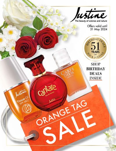 Beauty & Pharmacy offers in Kamatsamo | Justine ORANGE TAG SALE in Justine | 2024/05/20 - 2024/05/31