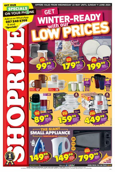 Groceries offers in Volksrust | Shoprite Winter Favourites  in Shoprite | 2024/05/20 - 2024/06/09