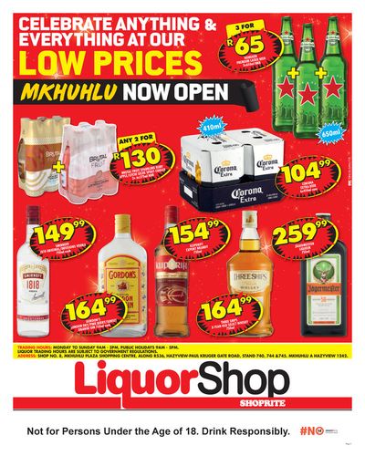 Shoprite catalogue in Centurion | Shoprite LiquorShop Mkhuhlu Leaflet  | 2024/05/20 - 2024/06/02