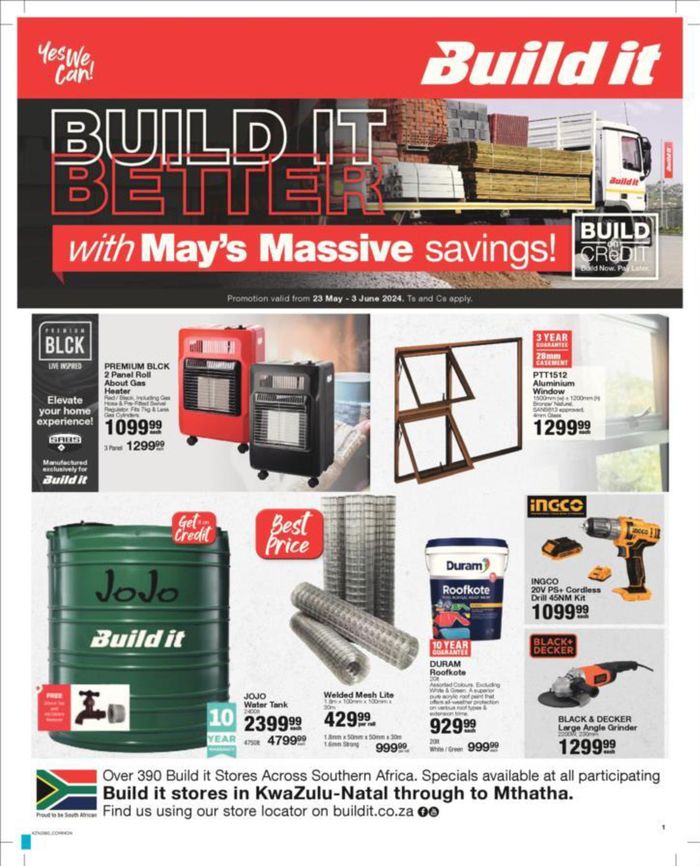 Build It catalogue in Piet Retief | Build It Specials | 2024/05/23 - 2024/06/03