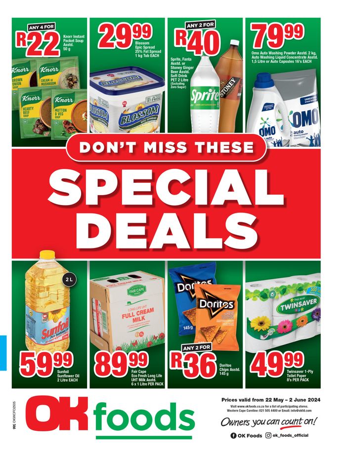 OK Foods catalogue in Velddrif | Special-Deals | 2024/05/22 - 2024/06/02