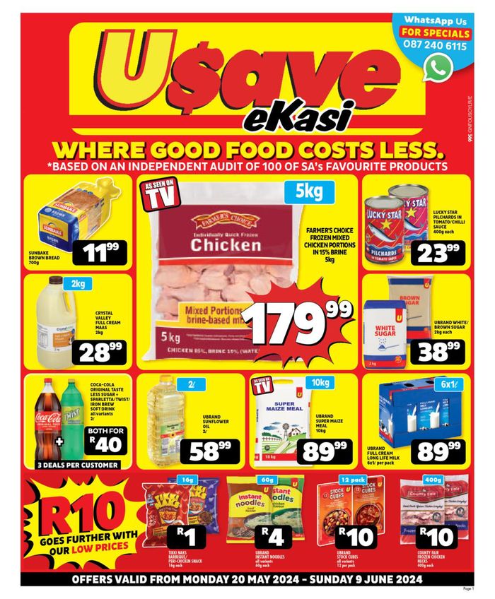 Usave catalogue in Johannesburg | Usave weekly specials | 2024/05/21 - 2024/06/09