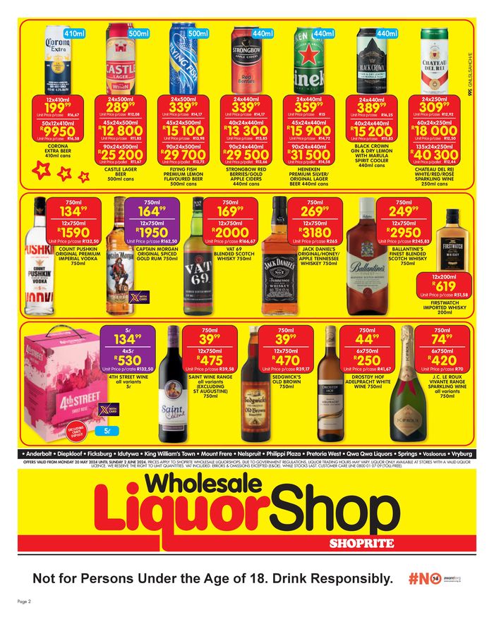 Shoprite LiquorShop catalogue in Uitenhage | Shoprite LiquorShop weekly specials | 2024/05/21 - 2024/06/02