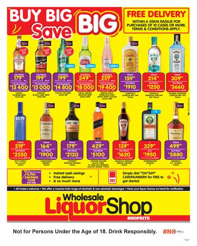 Shoprite LiquorShop catalogue in Pretoria | Shoprite LiquorShop weekly specials | 2024/05/21 - 2024/06/02
