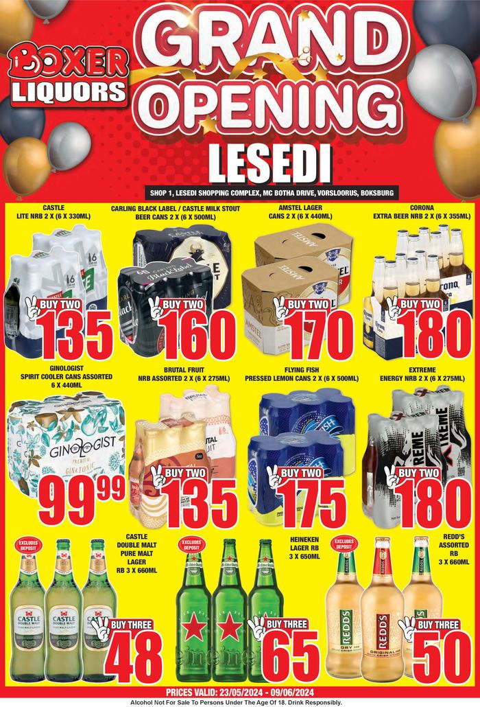 Boxer Liquors catalogue in Alexandra | Lesedi Grand Opening Liquor | 2024/05/23 - 2024/06/09