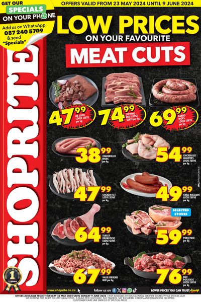 Shoprite catalogue in Nongoma | Low Prices on Meat Cuts | 2024/05/24 - 2024/06/09