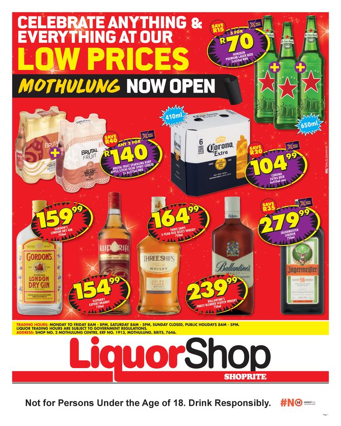 Shoprite Liquor Rustenburg Weekly Specials & Catalogues Tiendeo