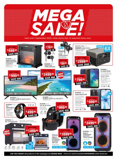 Electronics & Home Appliances offers in Sandton | Mega Sale in Cash Crusaders | 2024/07/02 - 2024/09/01
