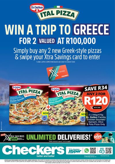 Checkers catalogue | Checkers Ital Pizza Promotion | 2024/07/08 - 2024/08/04