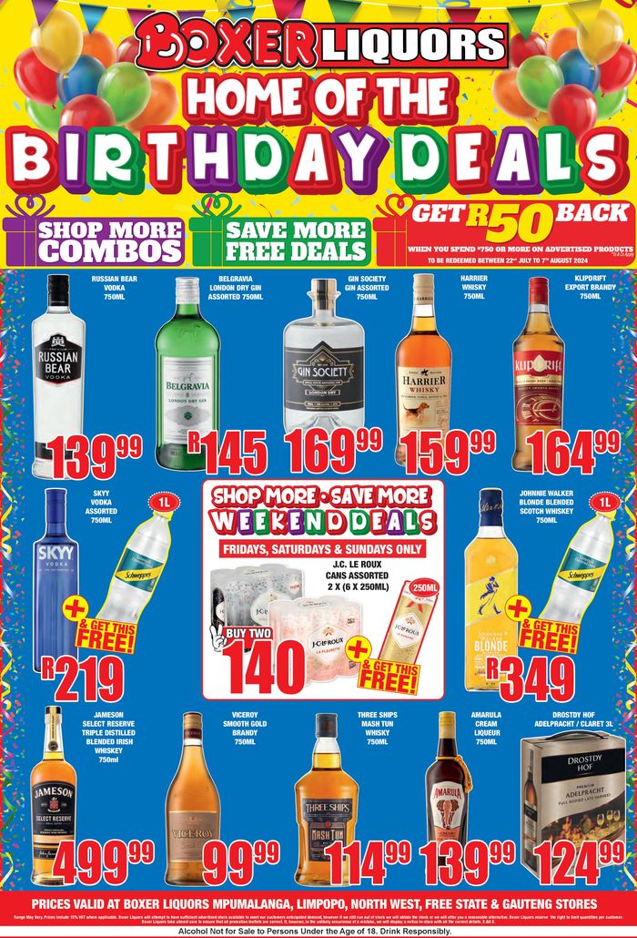 Boxer Liquors in Johannesburg Weekly Specials & Catalogues Tiendeo