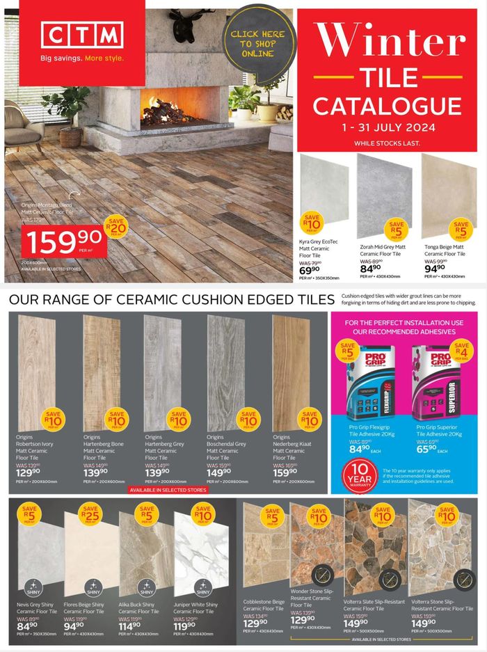 CTM catalogue |  Winter Tile Promotion | 2024/07/12 - 2024/07/31